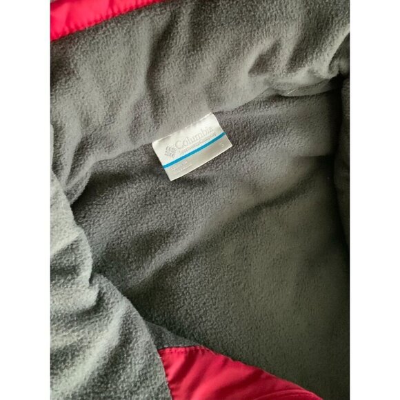 Columbia Womens Red Puffer Vest Small Fleece Lined Outerwear Warm Winter Jacket - Picture 3 of 10